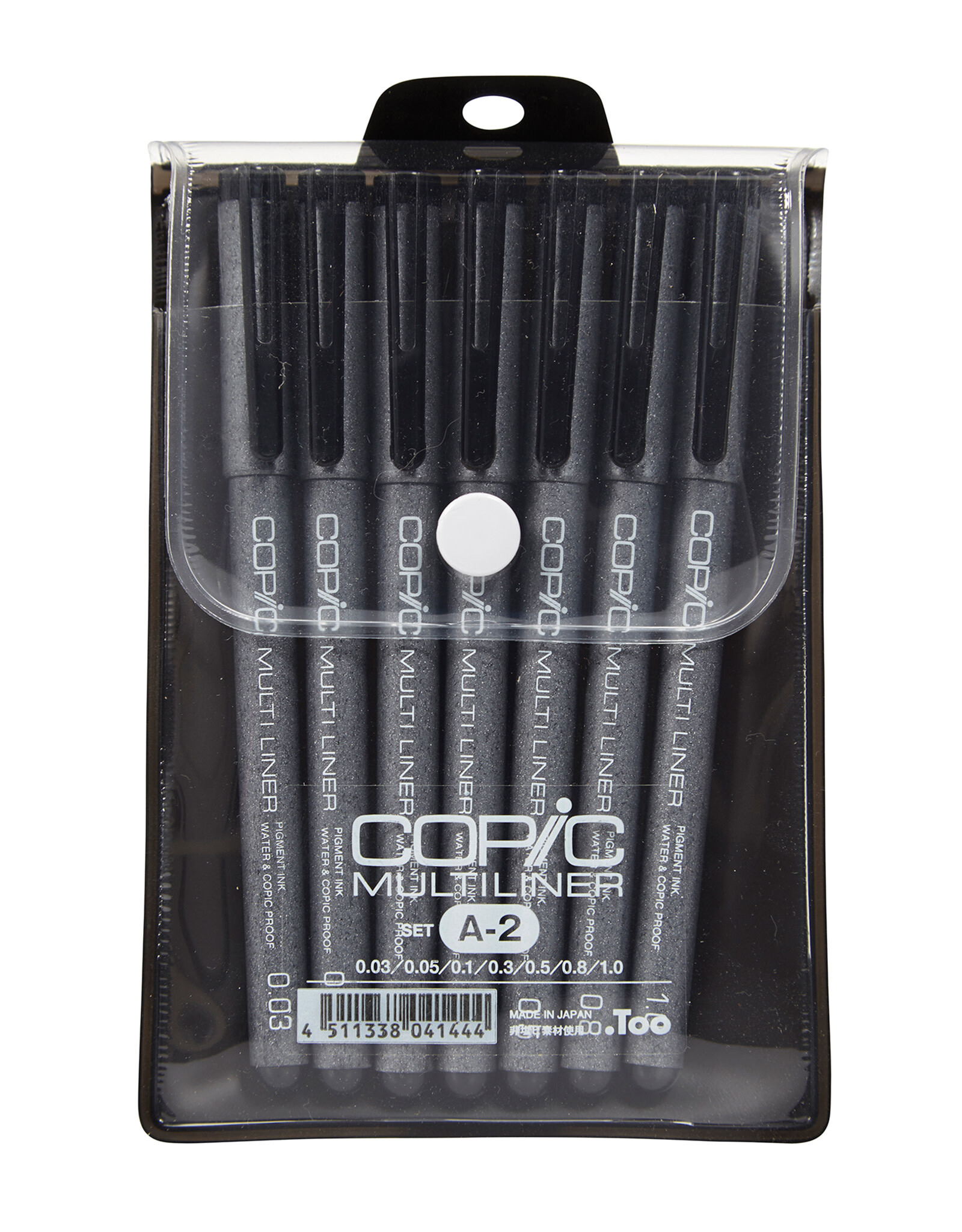 COPIC COPIC Multiliner Set of 7 Black Pens