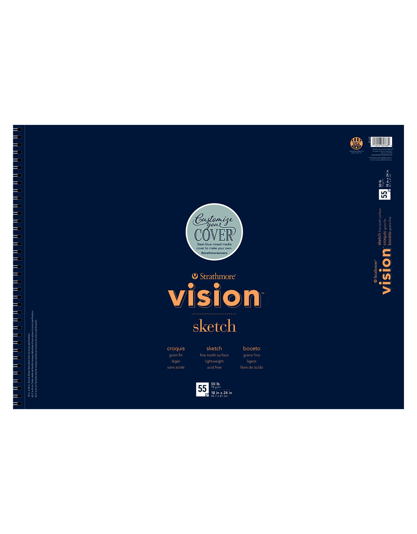 Strathmore Strathmore Vision Sketch Pad, 55 Sheets, 18” x 24”