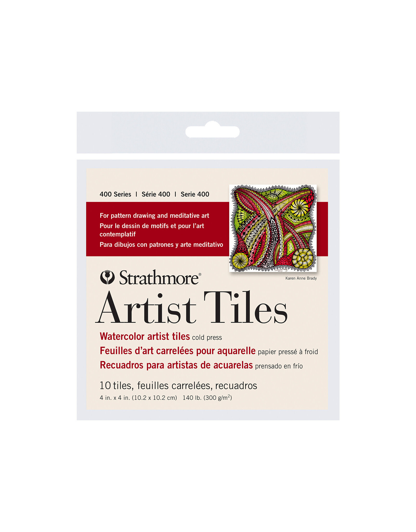 Strathmore Strathmore 400 Series Watercolor Artist Tiles Cold Press, 10 Sheets 4" x 4"