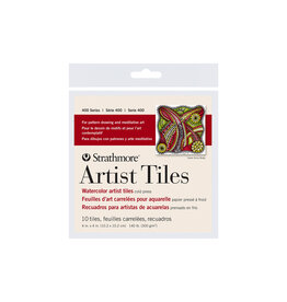 Strathmore Strathmore 400 Series Watercolor Artist Tiles Cold Press, 10 Sheets 4" x 4"