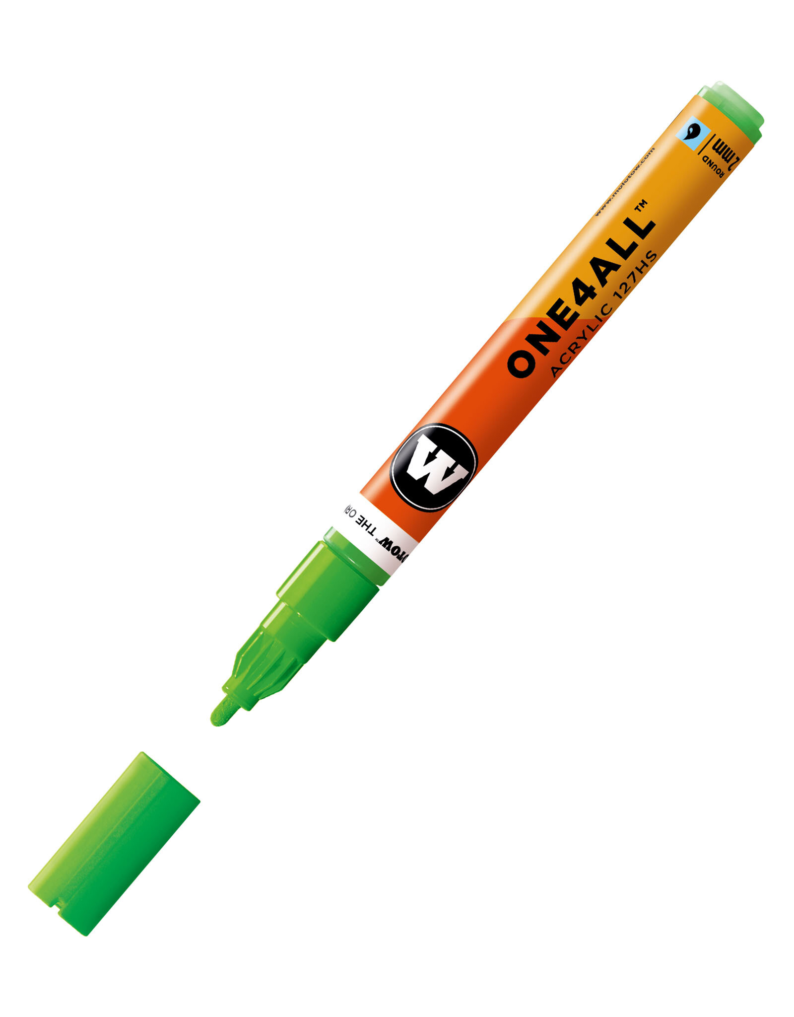 CLEARANCE Molotow ONE4ALL Paint Marker, Neon Green Fluorescent 2mm