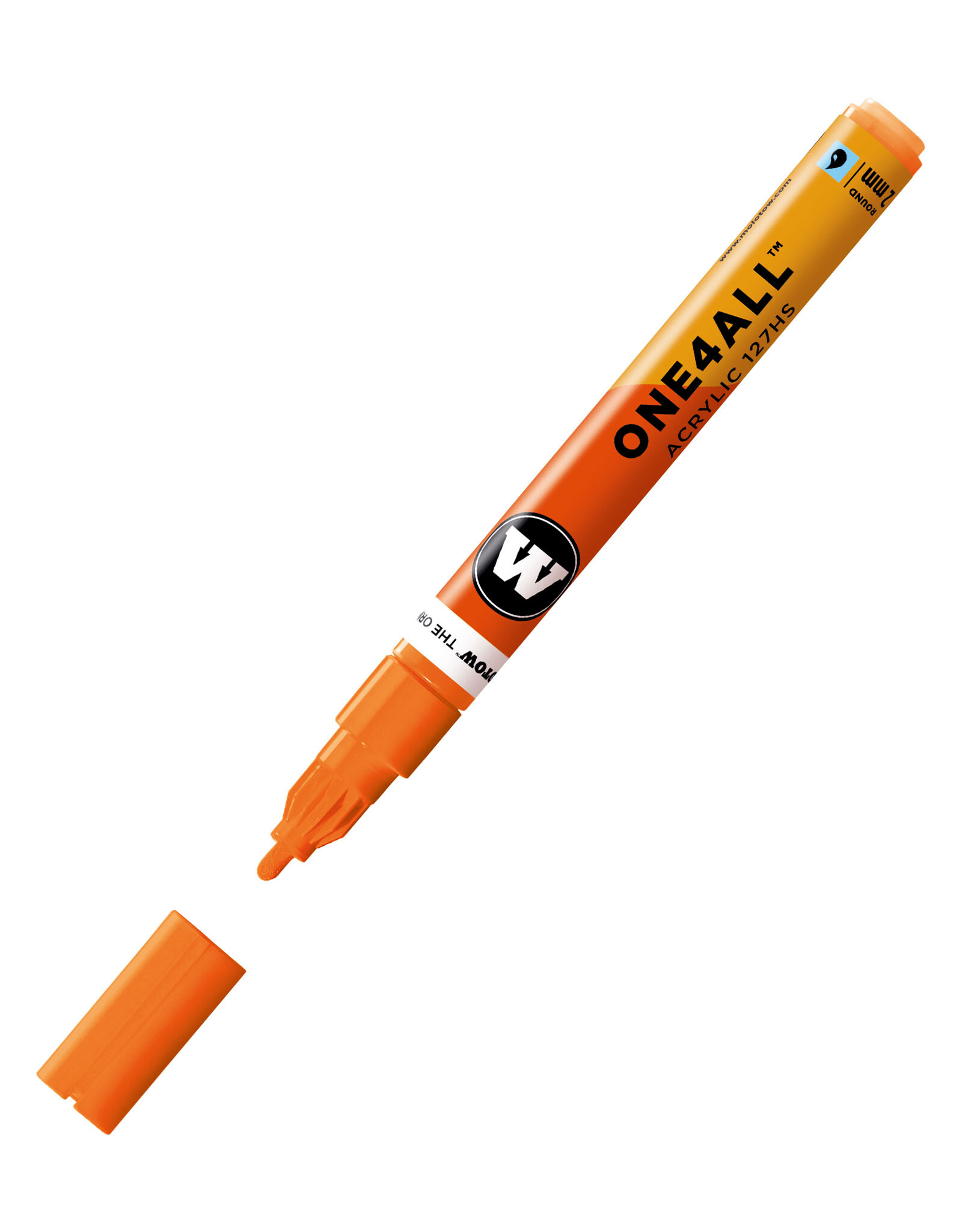 CLEARANCE Molotow ONE4ALL Paint Marker, Neon Orange Fluorescent 2mm
