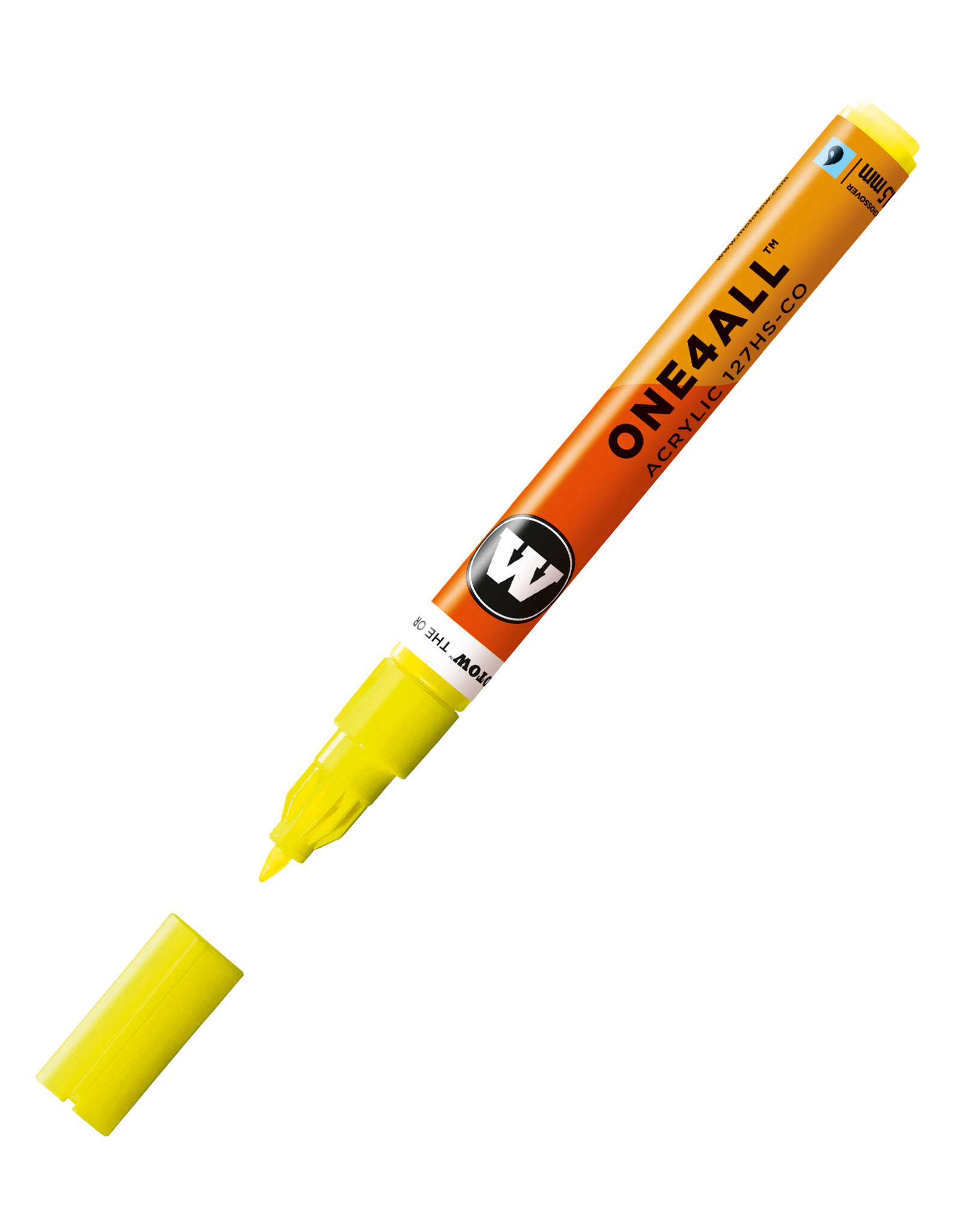 CLEARANCE Molotow ONE4ALL Paint Marker, Neon Yellow Fluorescent 1.5mm
