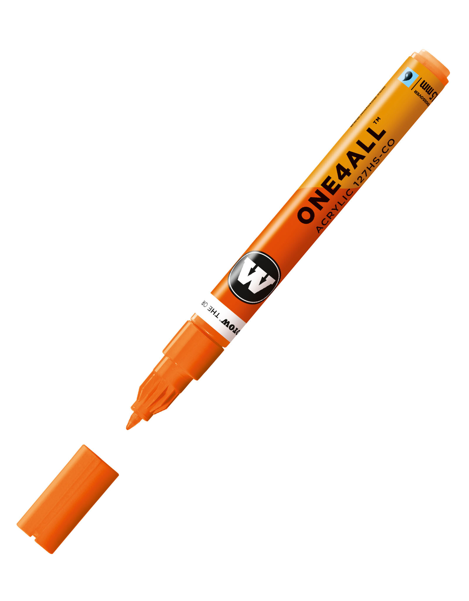 CLEARANCE Molotow ONE4ALL Paint Marker, Neon Orange Fluorescent 1.5mm