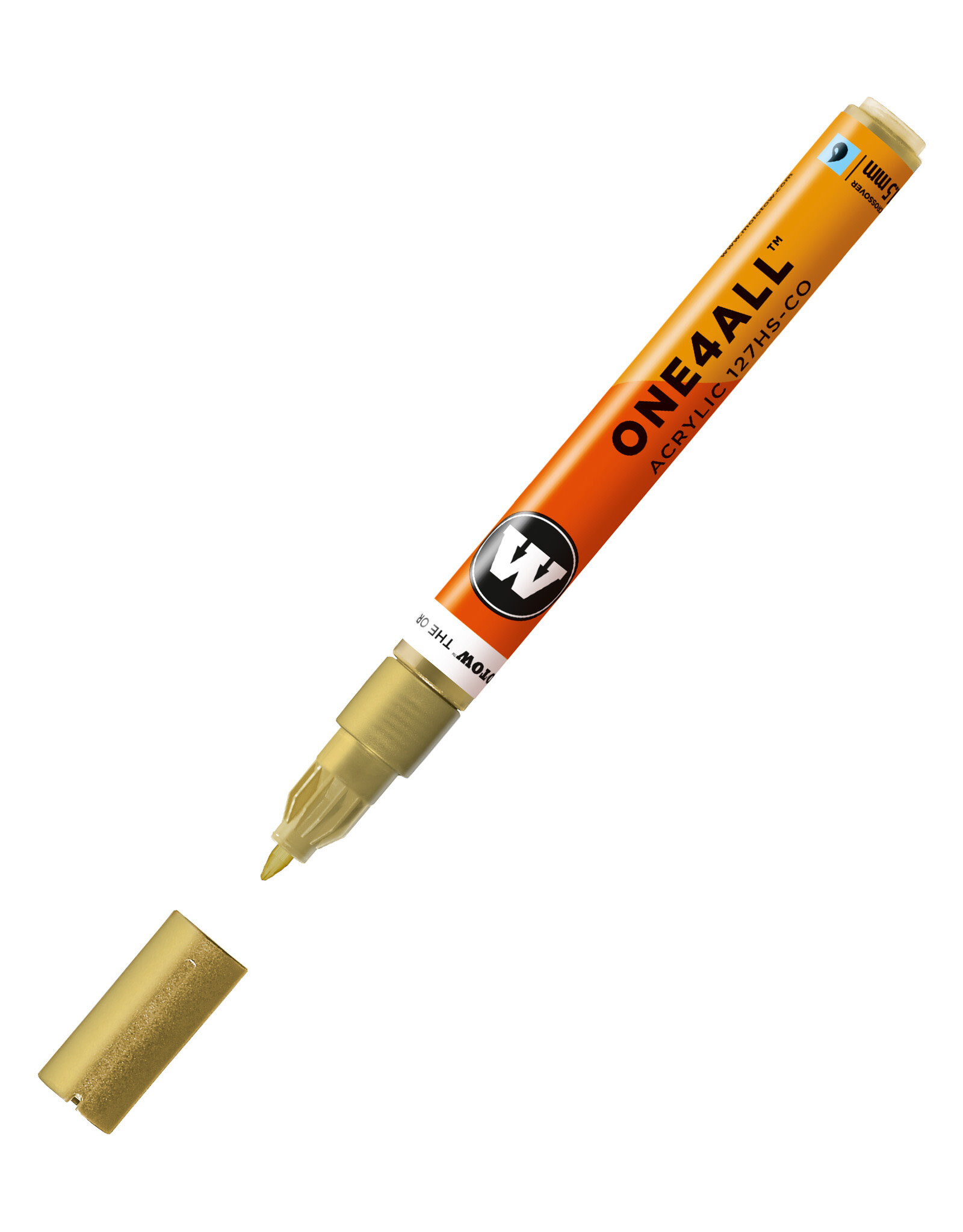 CLEARANCE Molotow ONE4ALL Paint Marker, Metallic Gold 1.5mm