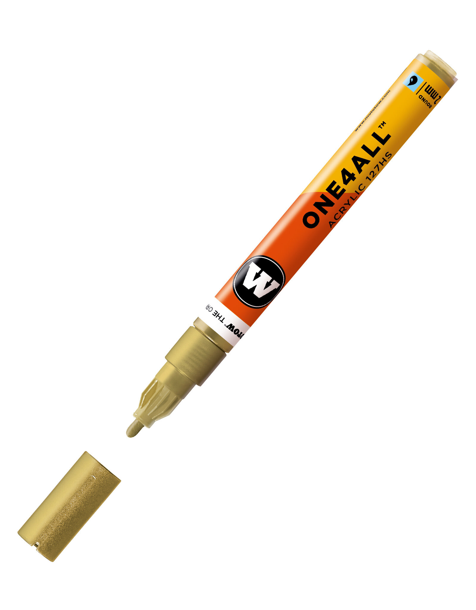 CLEARANCE Molotow ONE4ALL Paint Marker, Metallic Gold 2mm