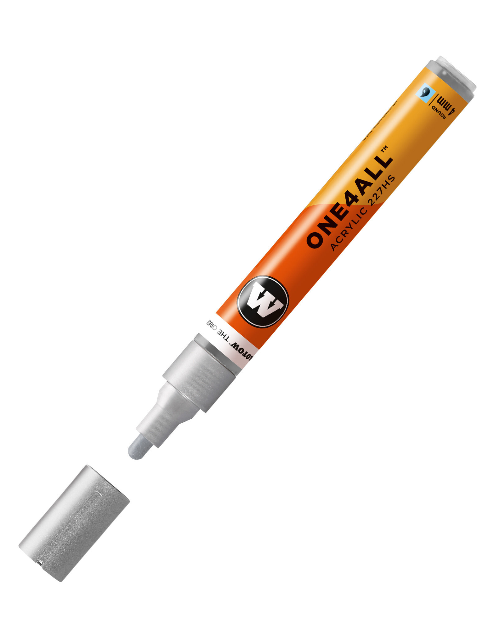 CLEARANCE Molotow ONE4ALL Paint Marker, Metallic Silver 4mm