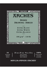 Arches Arches Drawing Pad, 9” x 12”, Extra White