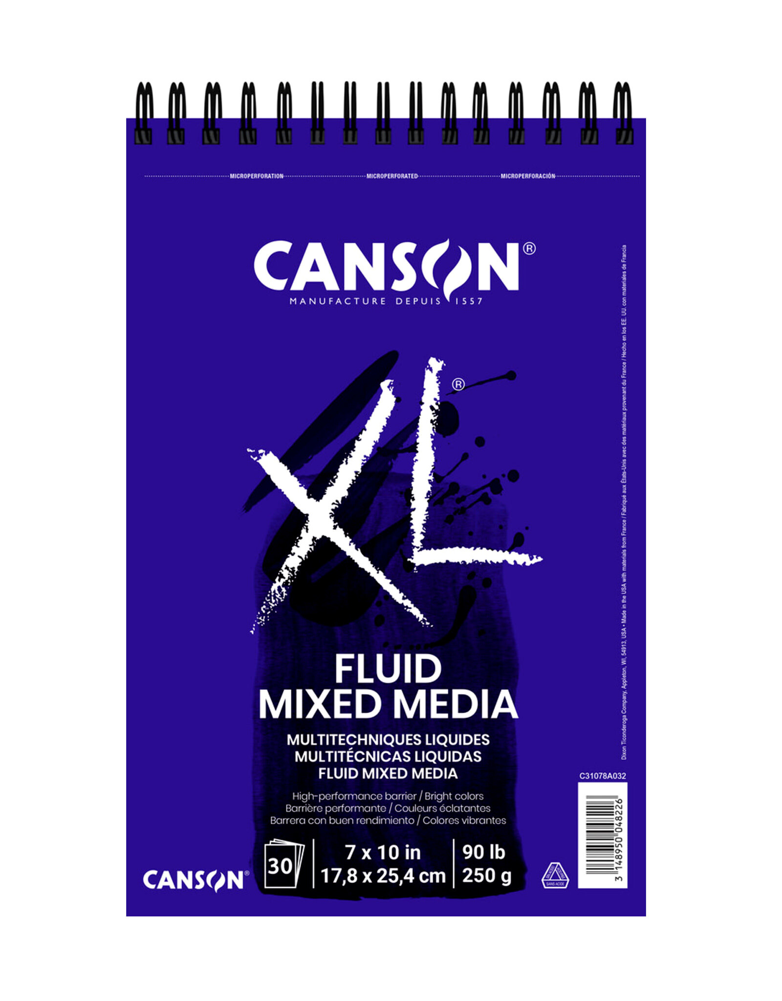 Canson Canson XL Fluid Mixed Media Pad, 7” x 10”