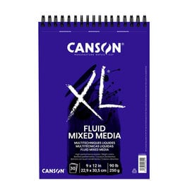 Canson Canson XL Fluid Mixed Media Pad, 9” x 12”