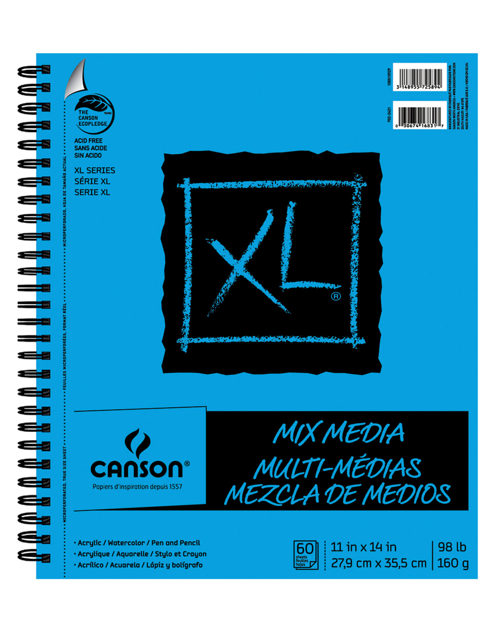 Canson XL MULTI-MEDIA Paper Pad, 60 Sheets, Size: 12 inch x 9 inch