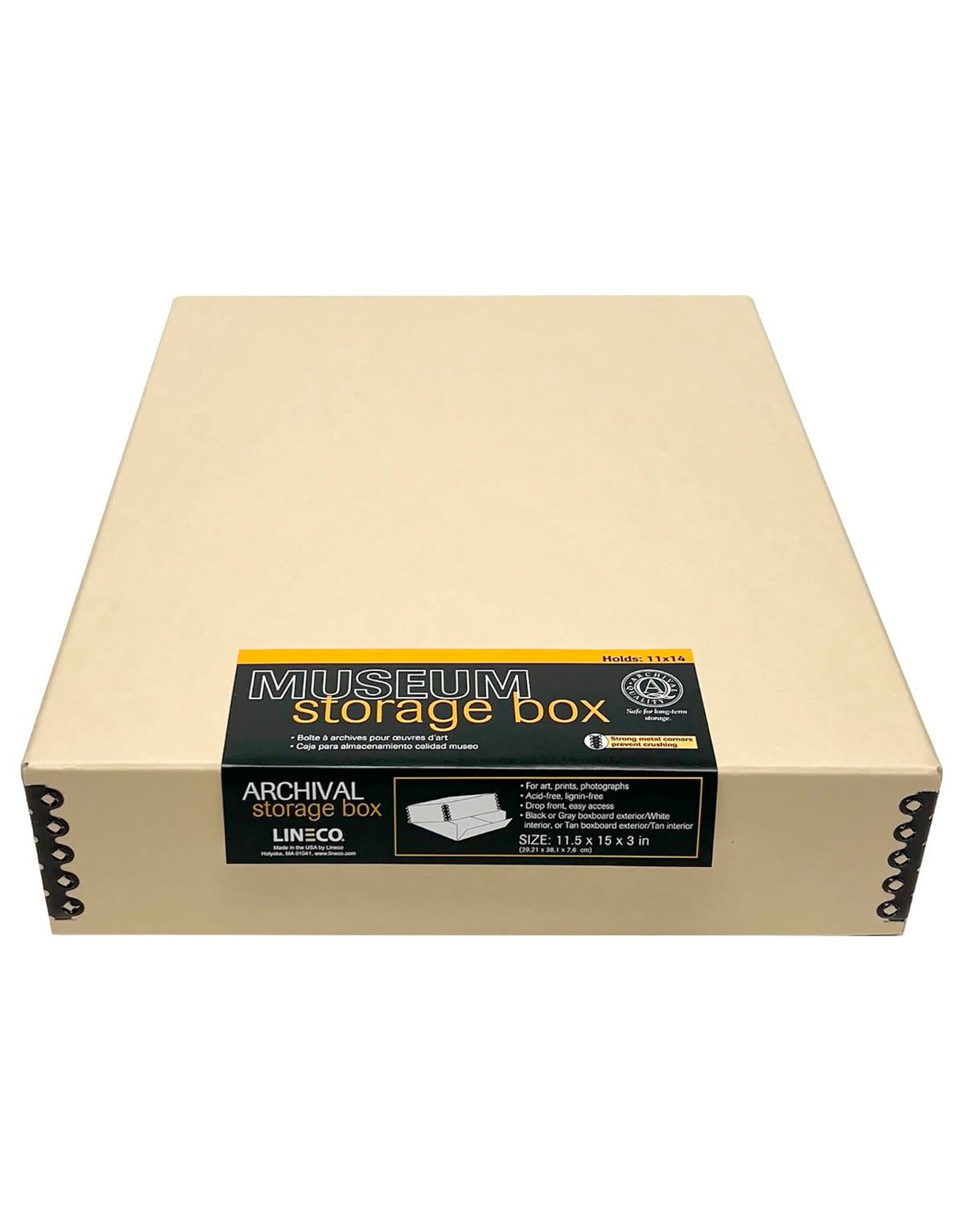 Lineco Museum Storage Box, Tan, 11¾” x 15¼” x 3 - The Art Store/Commercial  Art Supply