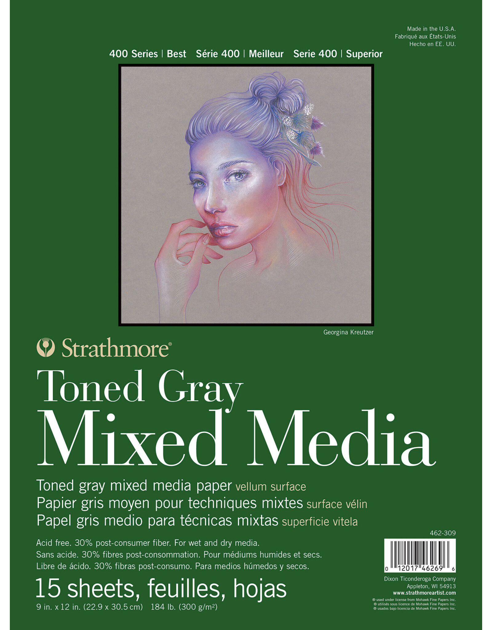 Strathmore Strathmore 400 Toned Gray Mixed Media Pads 9 x 12