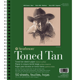 Strathmore Strathmore 400 Toned Tan Sketch Pad, 50 Sheets, 9” x 12”