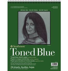 Strathmore Strathmore 400 Toned Blue Sketch Pad, 24 Sheets, 11” x 14”