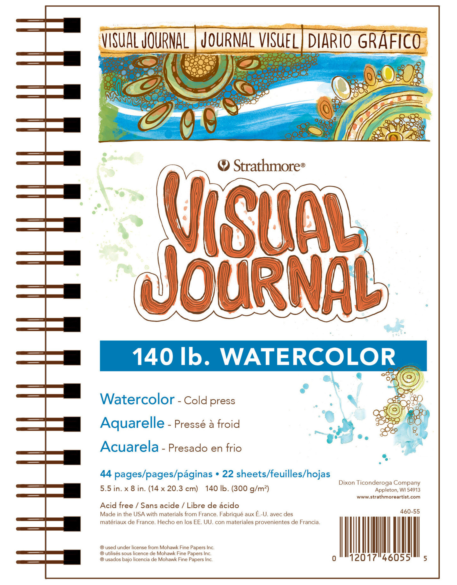 Strathmore Strathmore 400 Visual Watercolor Journal, 22 Sheets, 5½” x 8”