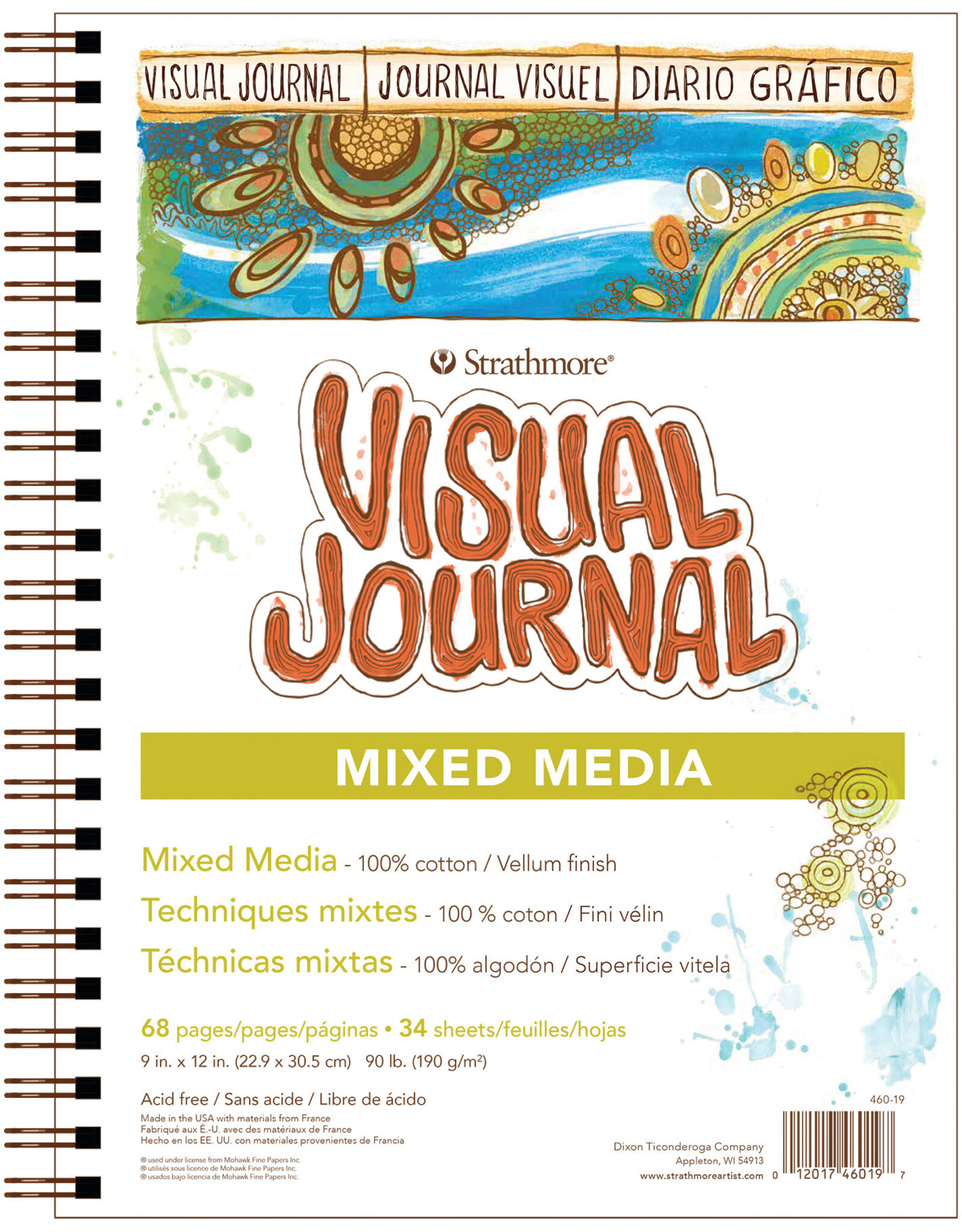Strathmore Strathmore 500 Visual Mixed Media Journal, 34 Sheets, 9” x 12”