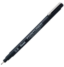 Pentel Pentel Arts Pointliner Pen, 0.8mm, Black