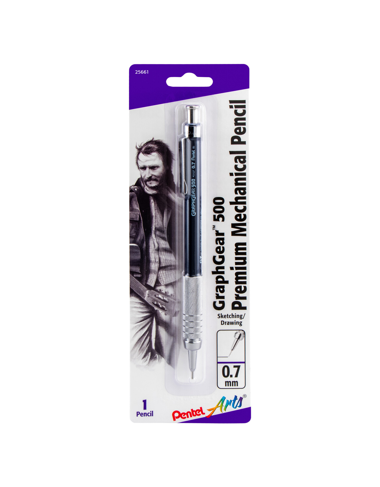 Pentel Pentel GraphGear 500 Mechanical Drafting Pencil, Blue, 0.7mm