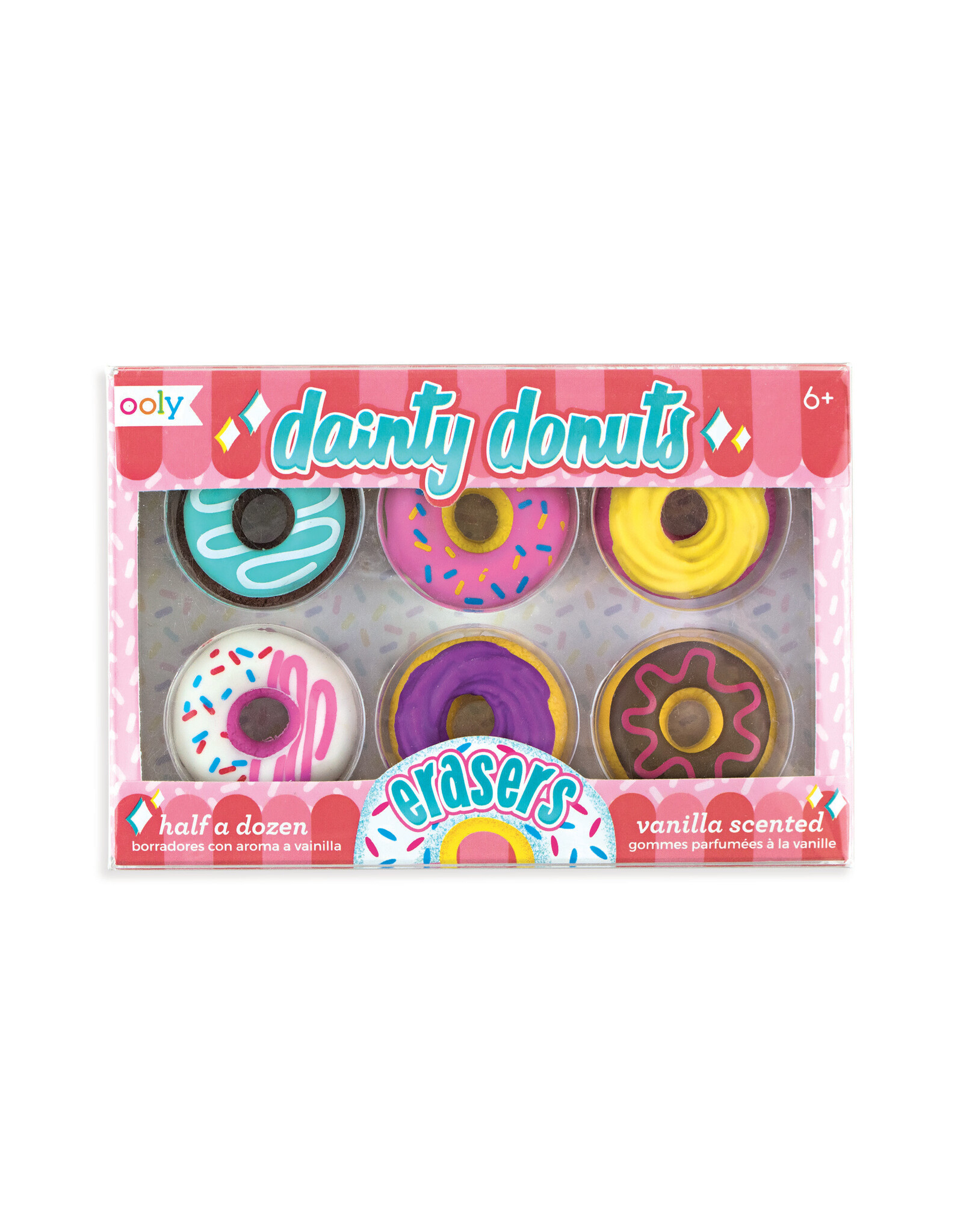 OOLY Ooly Dainty Donuts Erasers, Set of 6