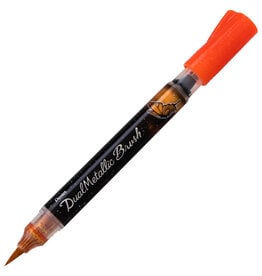 Pentel Pentel Arts DualMetallic Brush Pen, Orange/Metallic Yellow