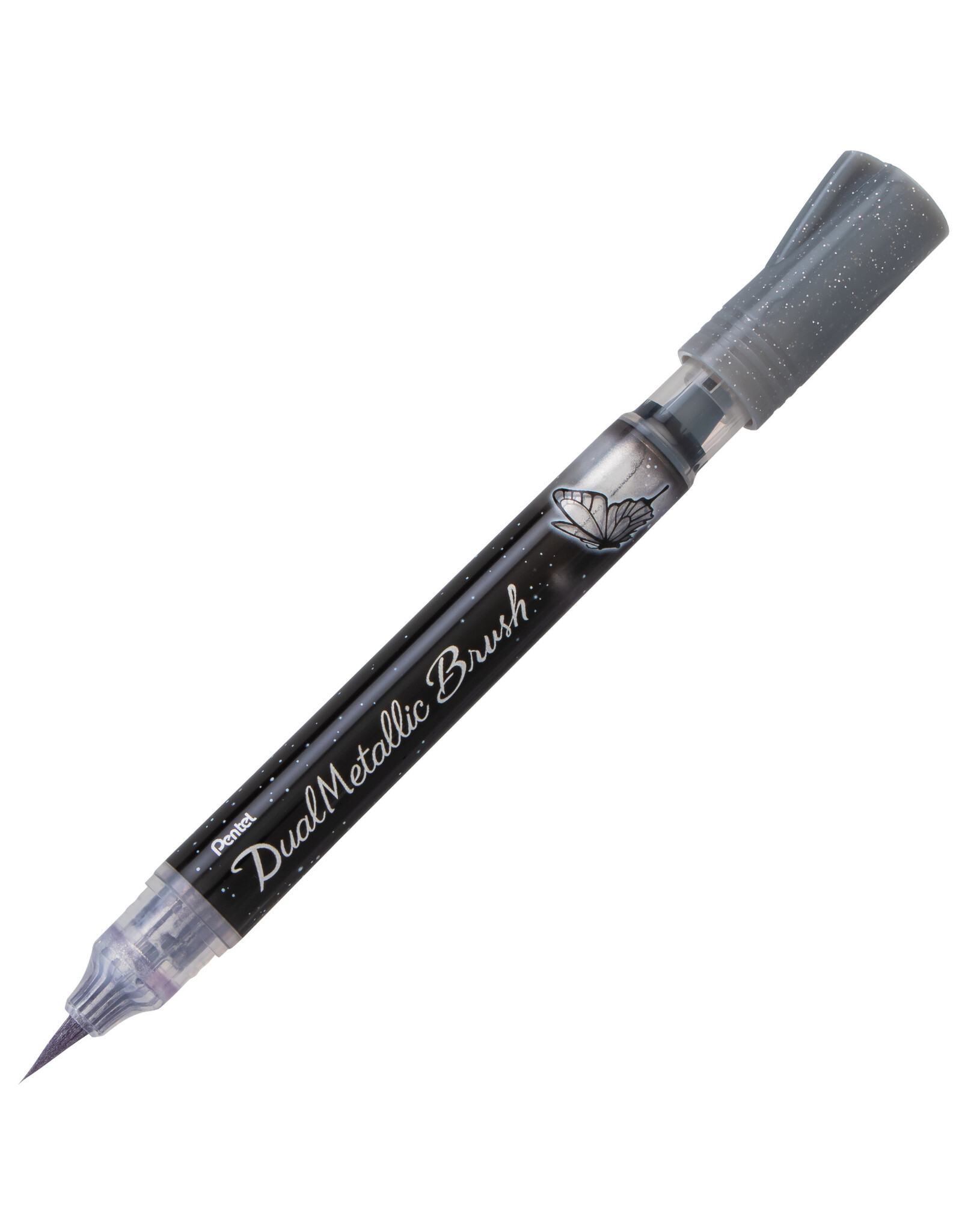 Pentel Pentel Arts DualMetallic Brush Pen, Silver