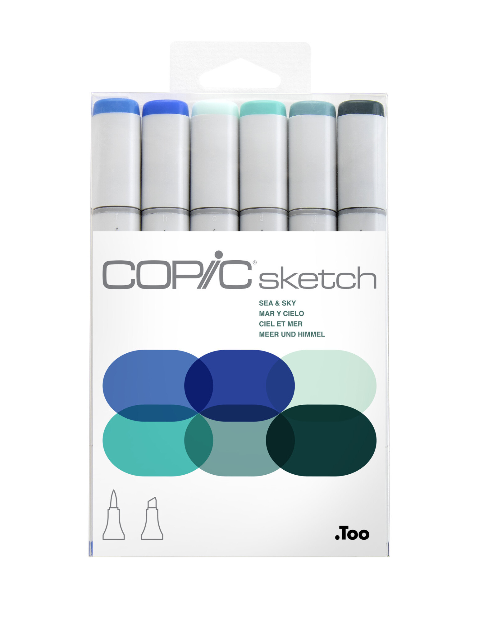 COPIC COPIC Sketch Markers, Sea & Sky Set of 6