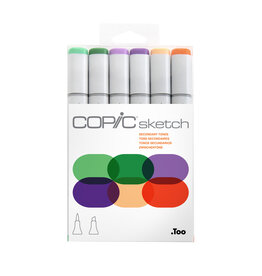 COPIC COPIC Sketch Markers, Secondary Tones Set of 6