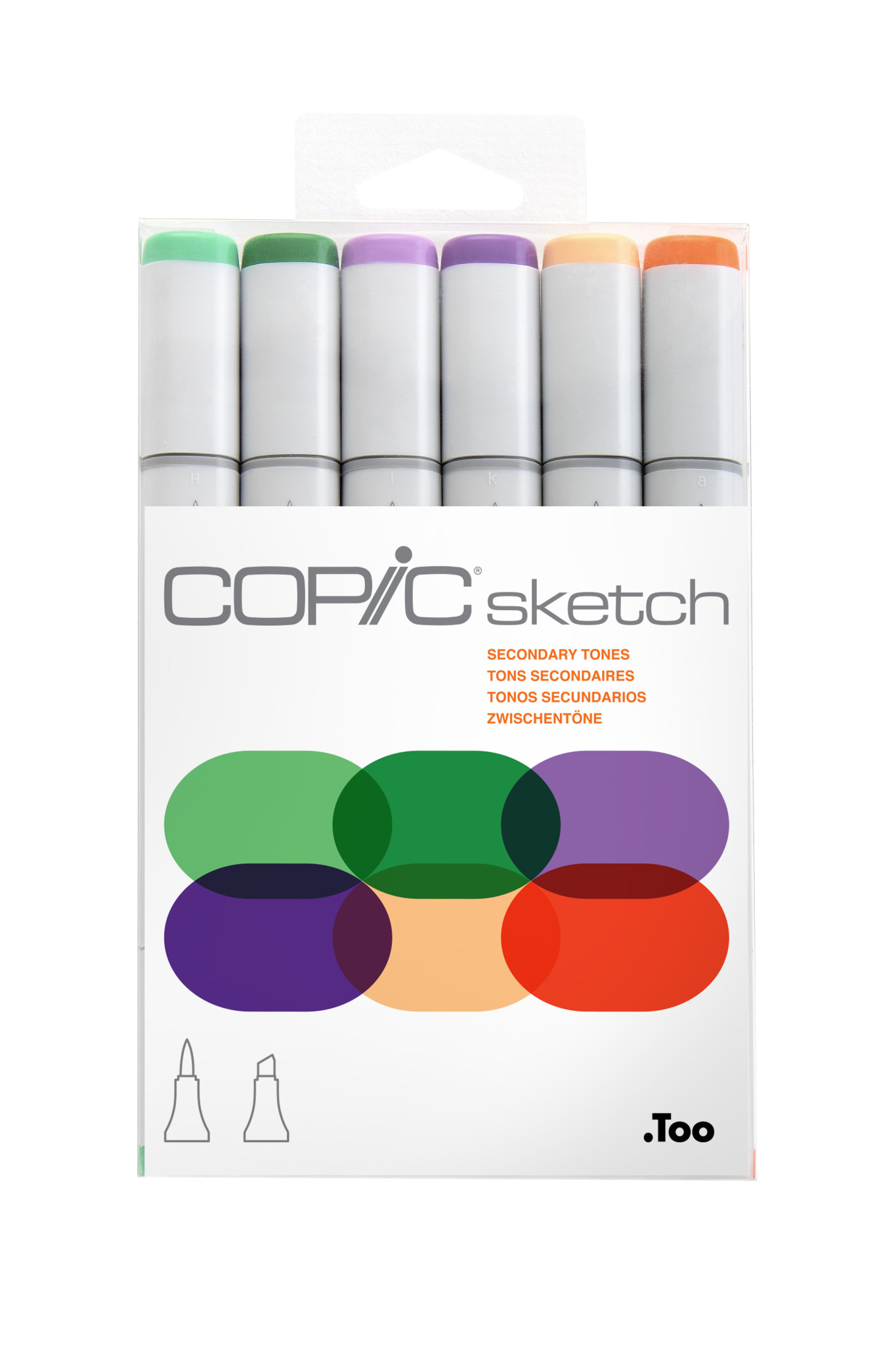 COPIC Sketch Markers, Secondary Tones Set of 6 - The Art Store