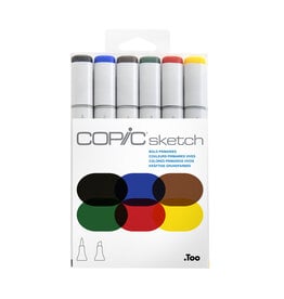 COPIC COPIC Sketch Marker,s, Bold Primary Set of 6