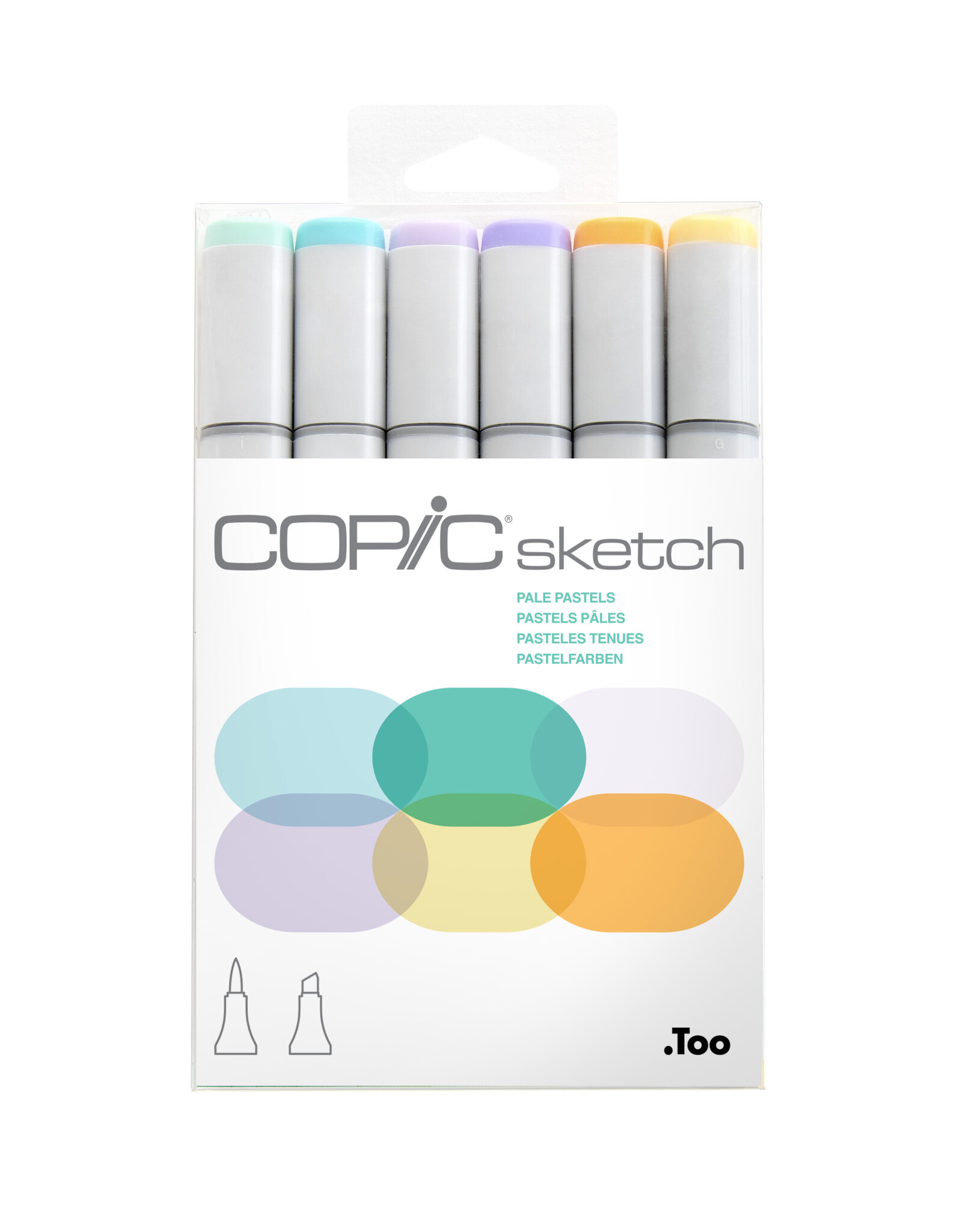 COPIC Sketch Markers, Pale Pastel Set of 6 - The Art Store