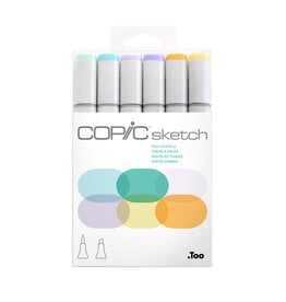 COPIC COPIC Sketch Marker,s, Pale Pastel Set of 6