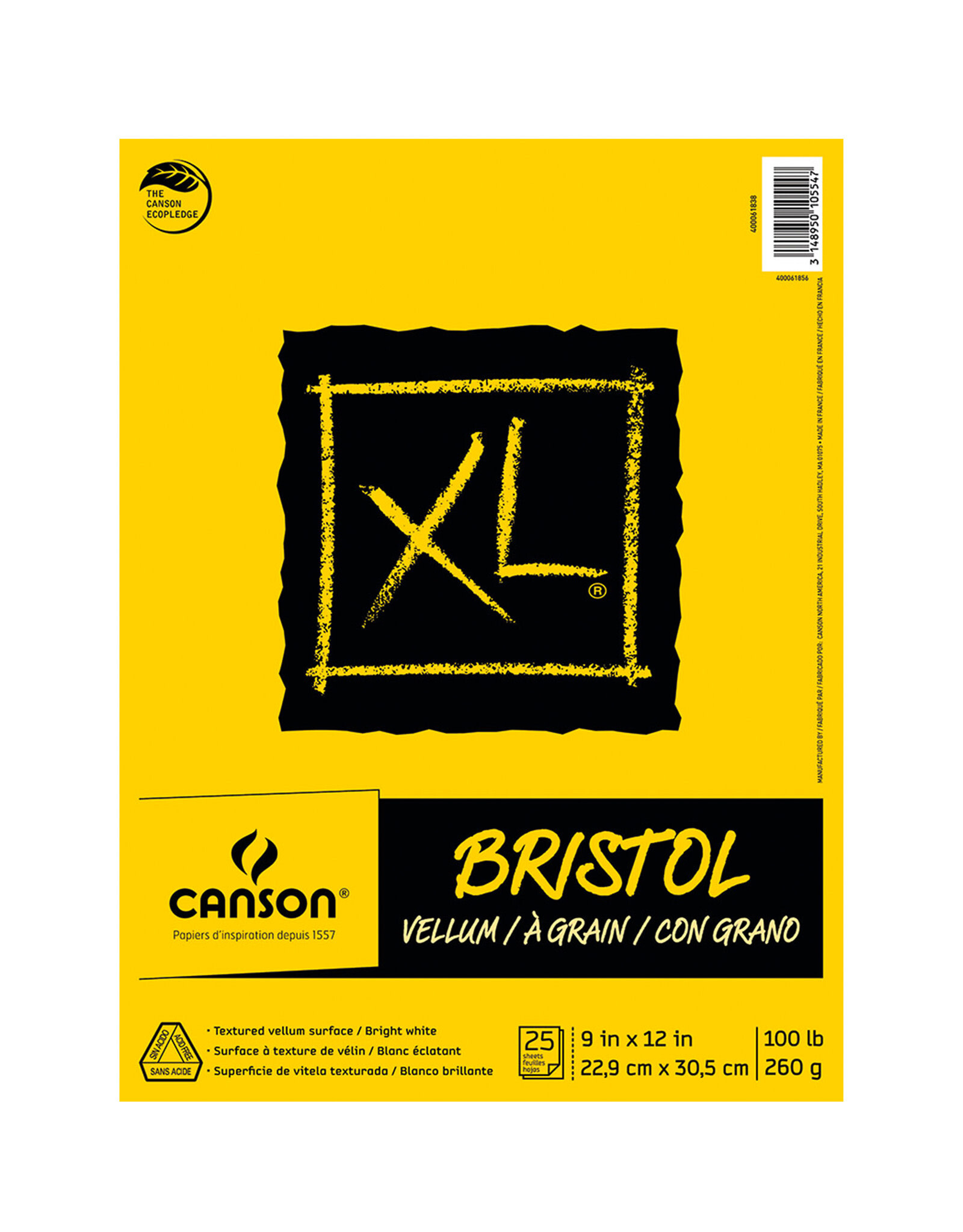Canson Canson XL Bristol Vellum Pad, 9” x 12”