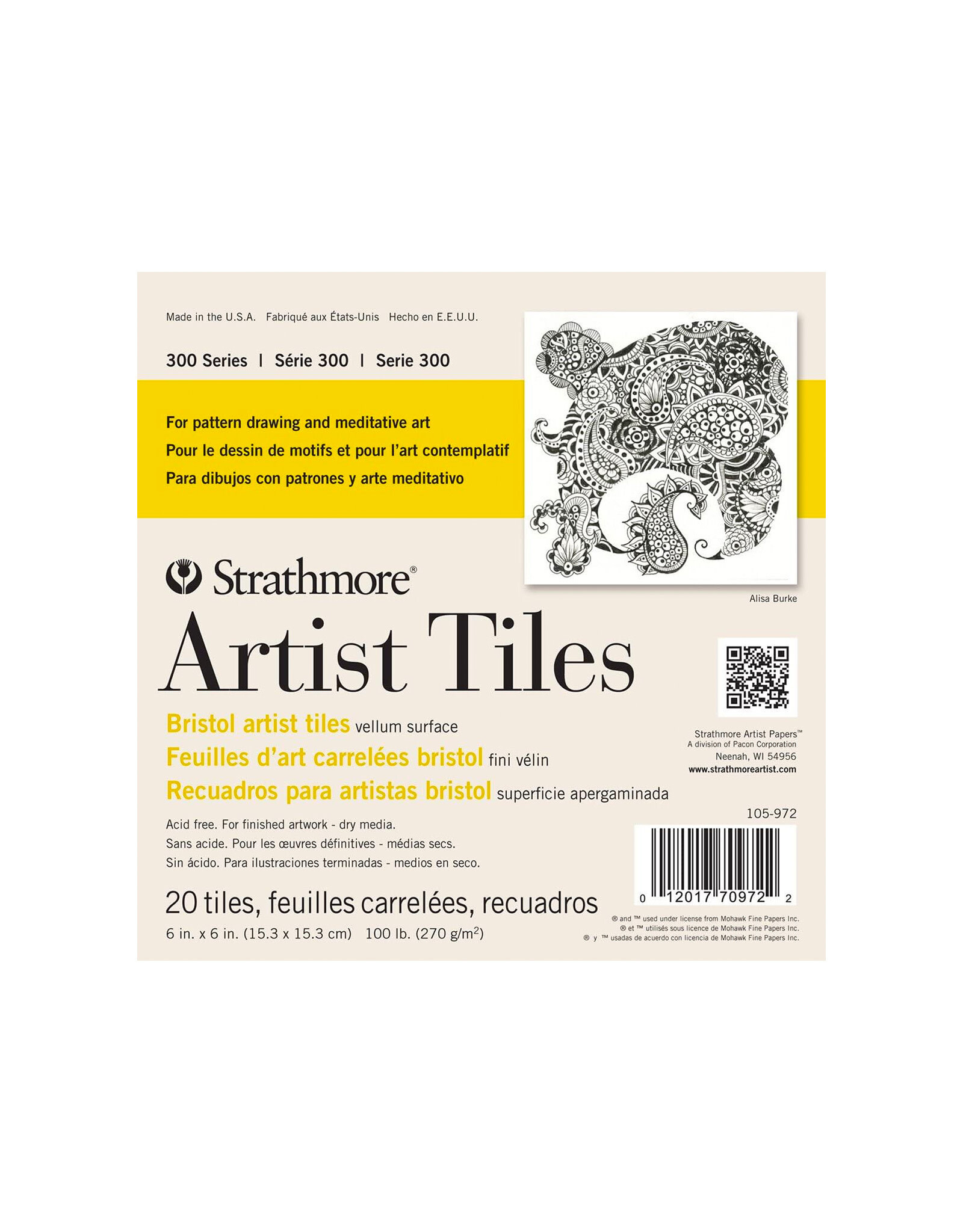 Strathmore Strathmore 300 Series Artist Tiles, Set of 20, 6” x 6”