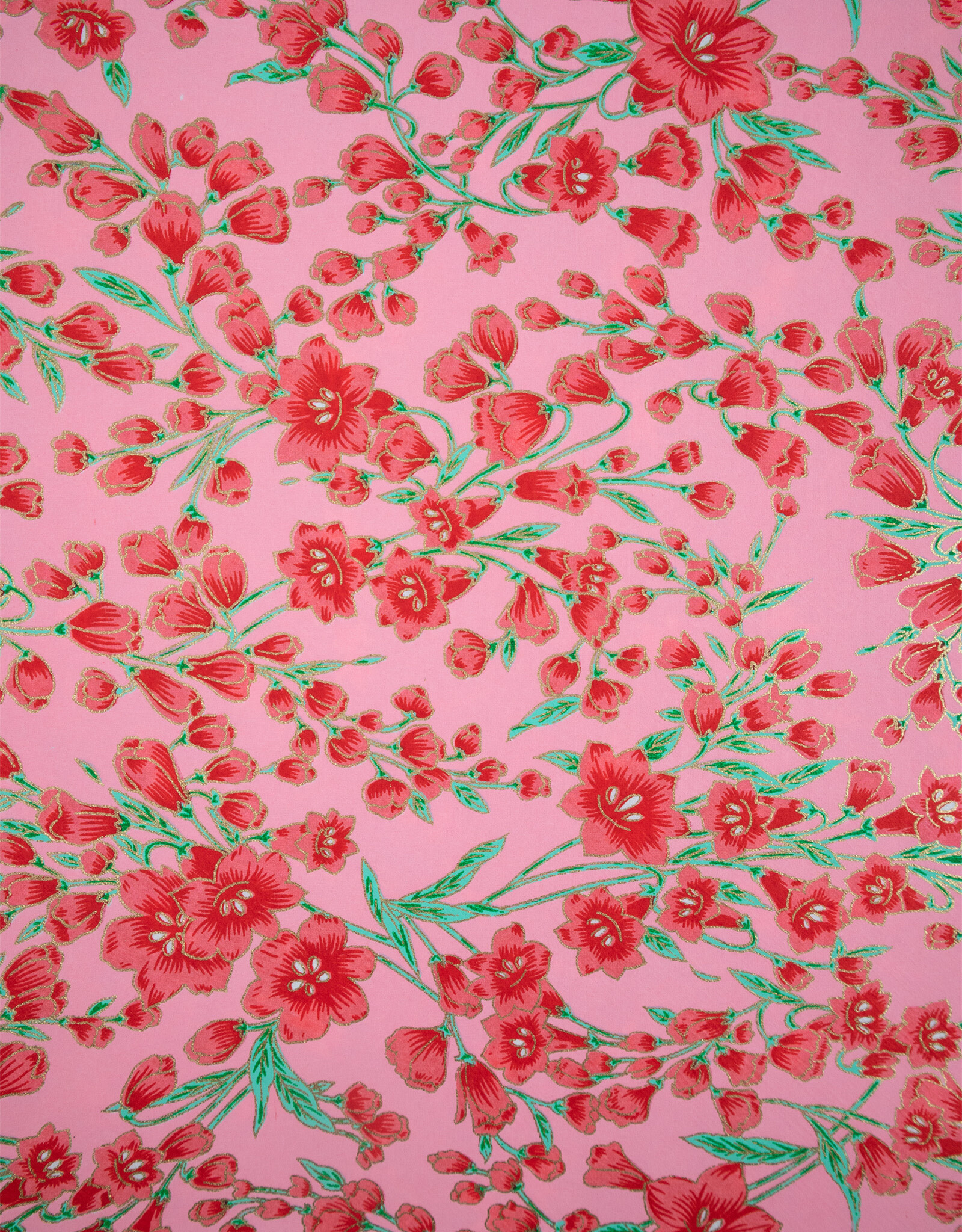 AITOH Aitoh Yuzenshi: Tulips on Pink, 18.5" x 25"