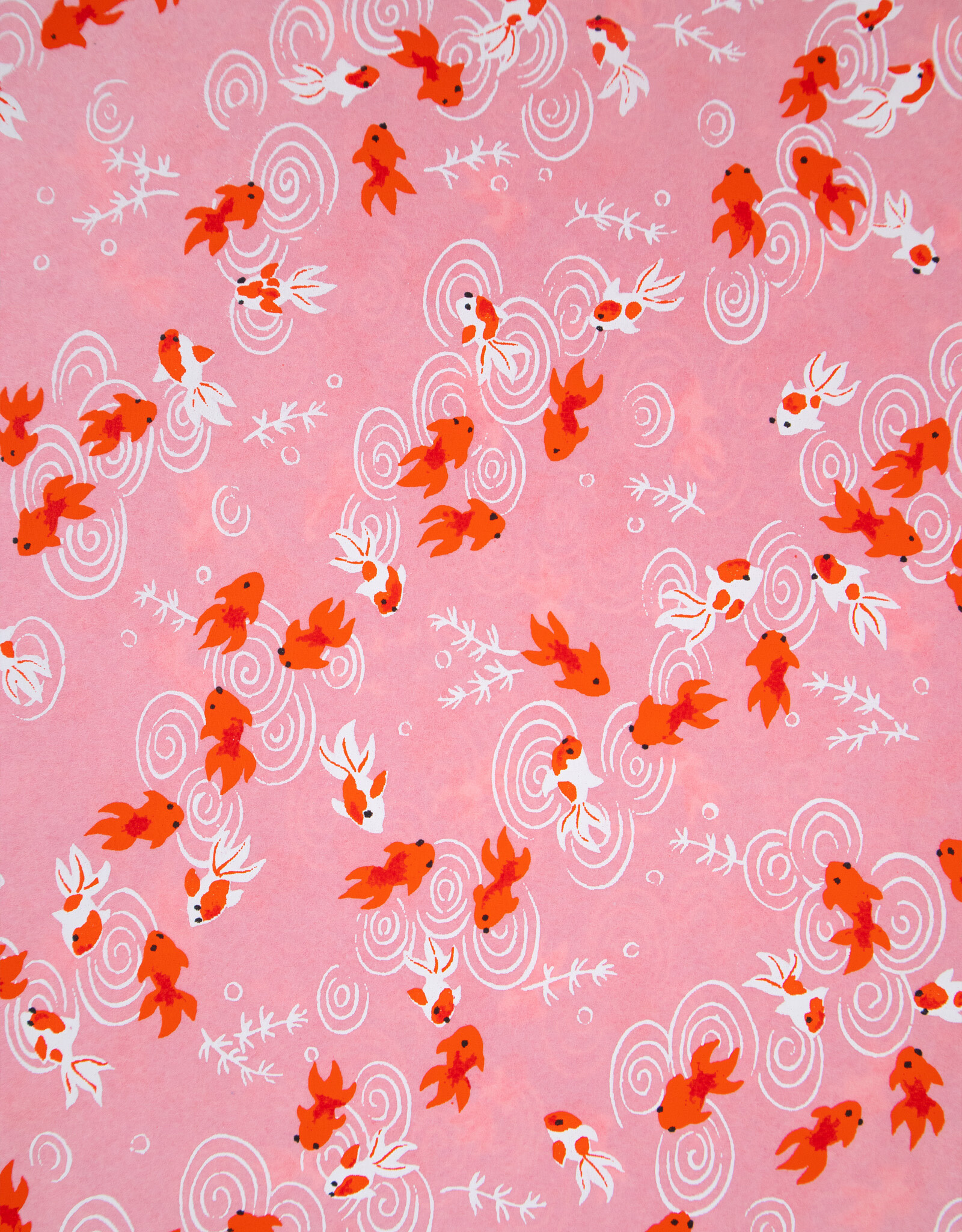 AITOH Aitoh Yuzenshi: Goldfish on Pink, 19" x 26"