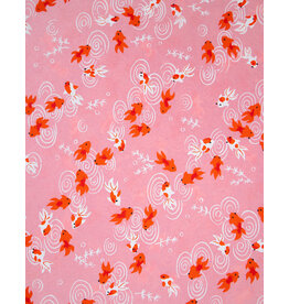 AITOH AITOH Yuzenshi: Goldfish on Pink, 19” x 26”