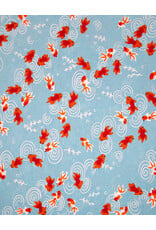 AITOH Aitoh Yuzenshi: Goldfish on Light Blue, 19" x 26"