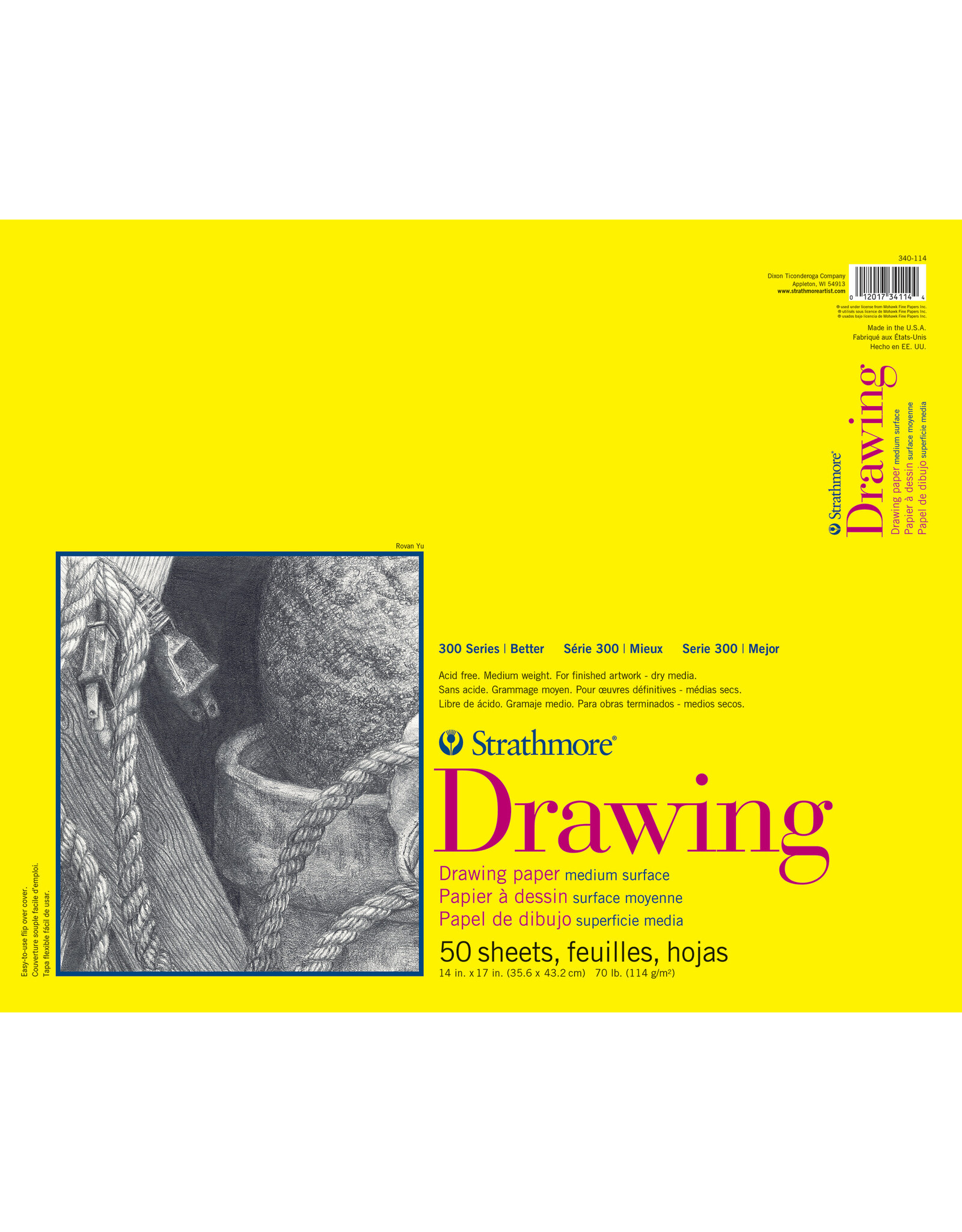 Strathmore Strathmore 300 Drawing Pad, 50 Sheets, 14” x 17”