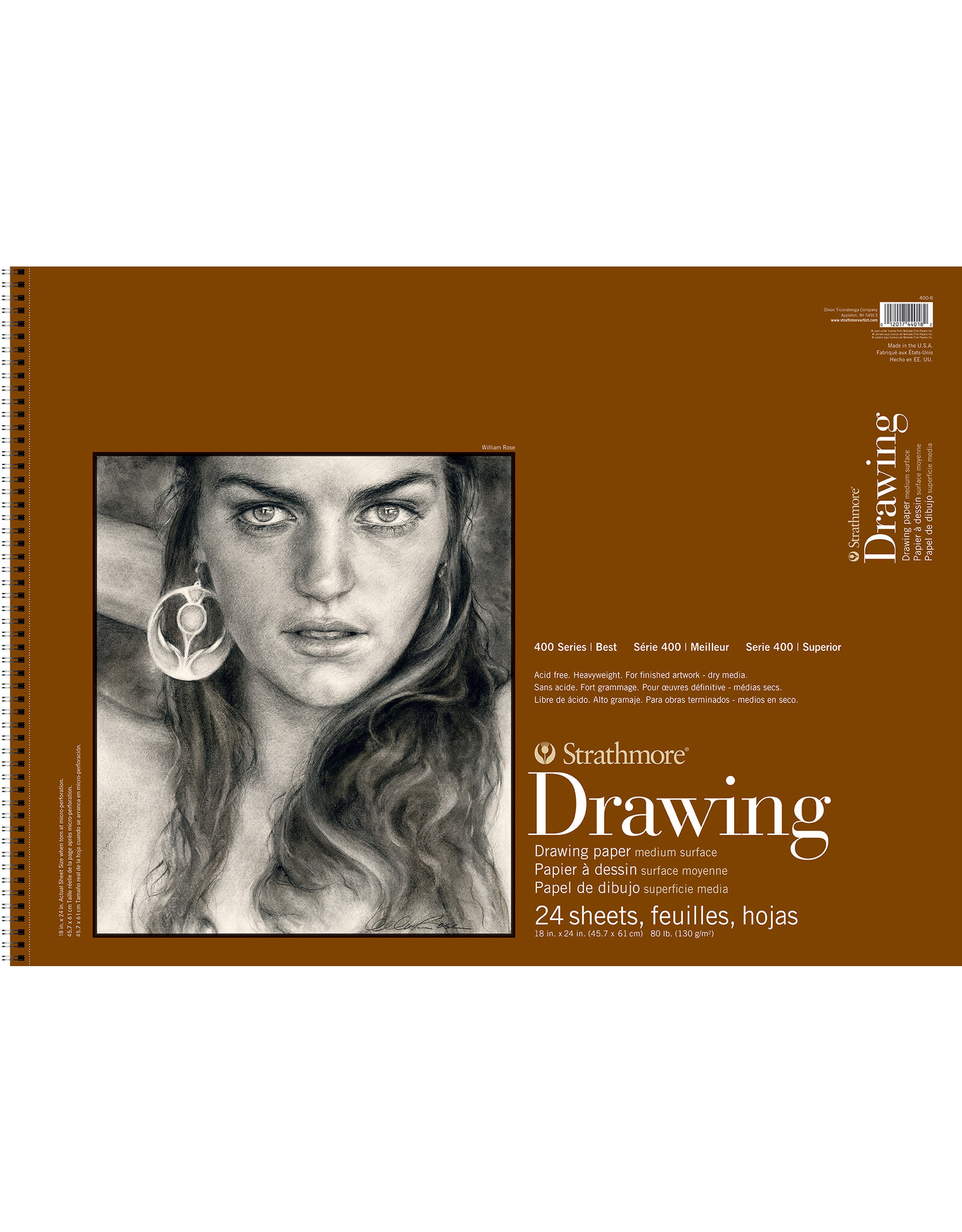 Strathmore Strathmore 400 Series Drawing Pads, 24 Sheets, 18” x 24”
