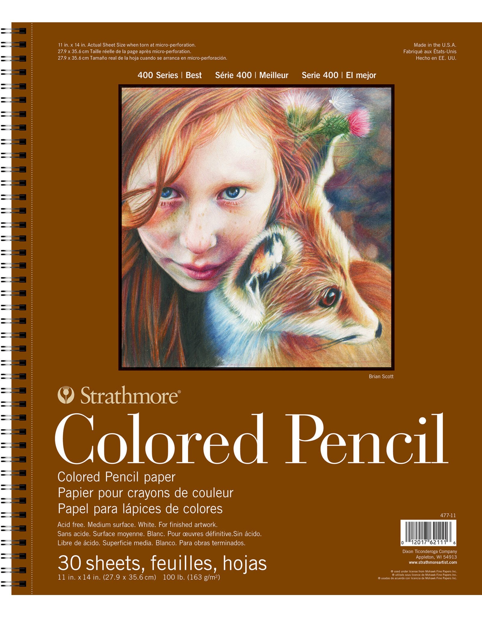 Strathmore Strathmore 400 Series Colored Pencil Pad, 30 Sheets, 11” x 14”