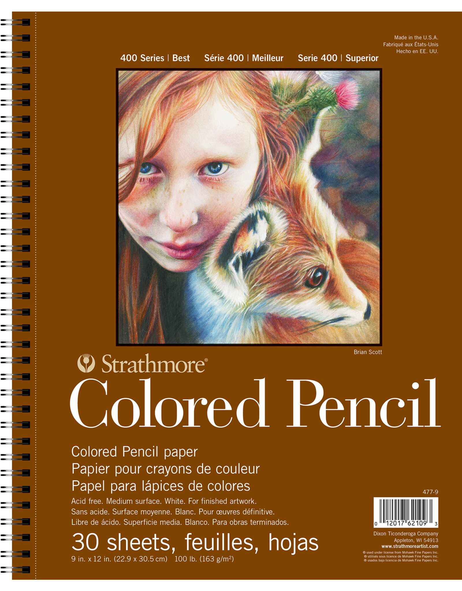 Strathmore Strathmore 400 Series Colored Pencil Pad, 30 Sheets, 9” x 12”