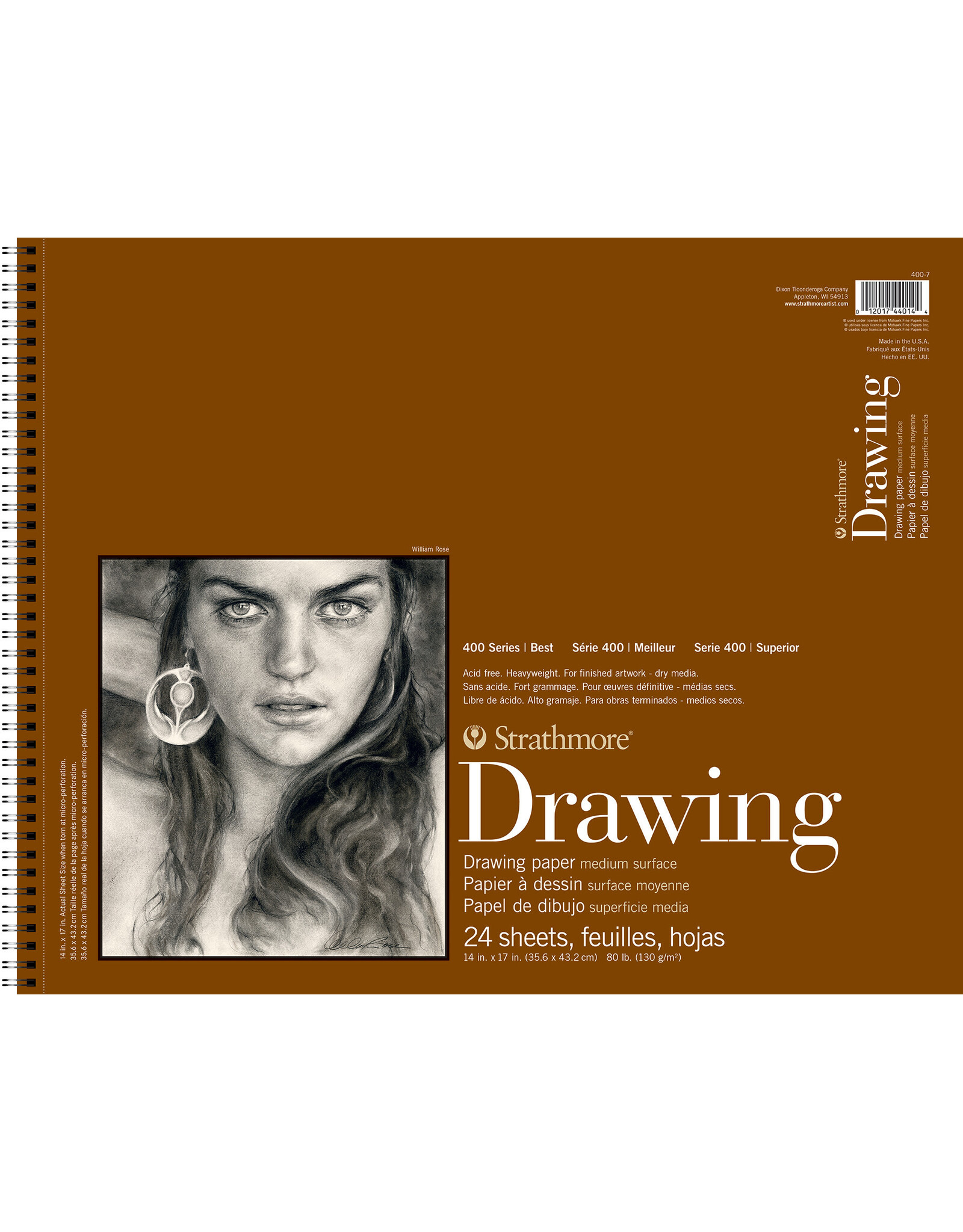 Strathmore Strathmore 400 Series Drawing Pads, 24 Sheets, 14” x 17”
