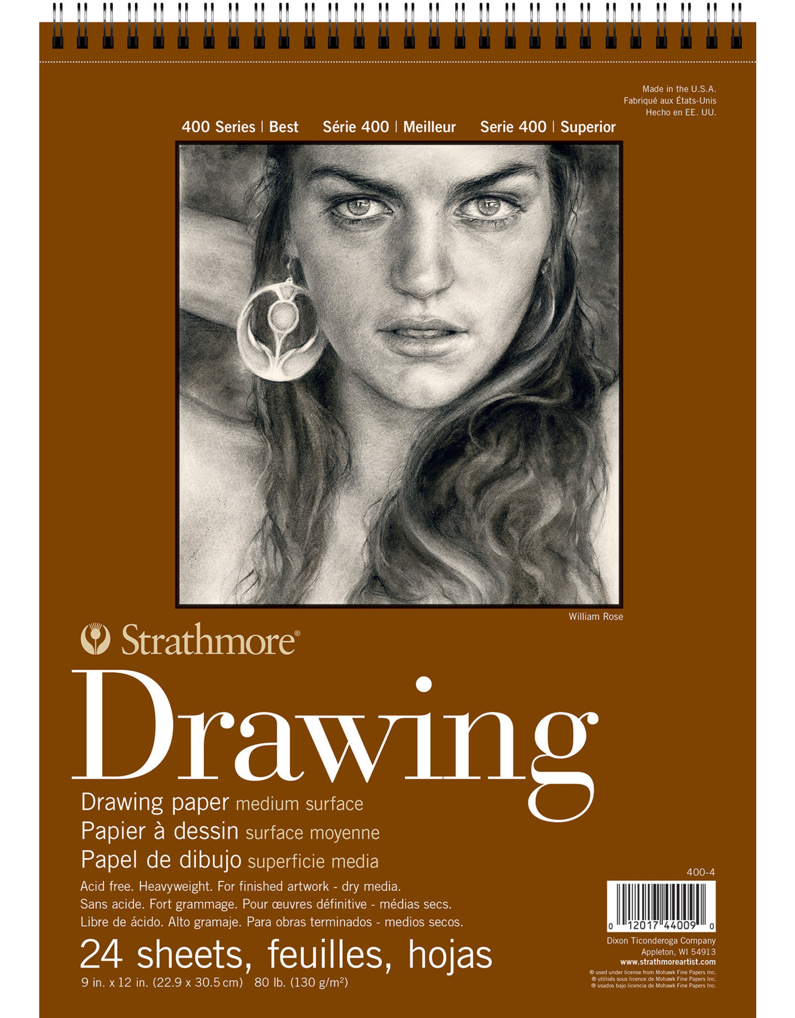 Strathmore Strathmore 400 Series Drawing Pads, 24 Sheets, 9” x 12”