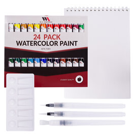 W.A. Portman WA Portman Premium 29-Pc Complete Watercolor Paint Tubes Set for Artists & Beginners