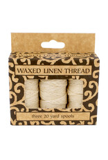 Lineco Lineco Waxed Linen Thread, Natural, 20yd, 3pk