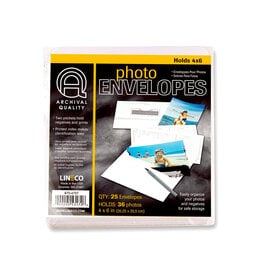 Lineco Lineco Photo File Envelopes, 4-1/4" X 7", 25 pk