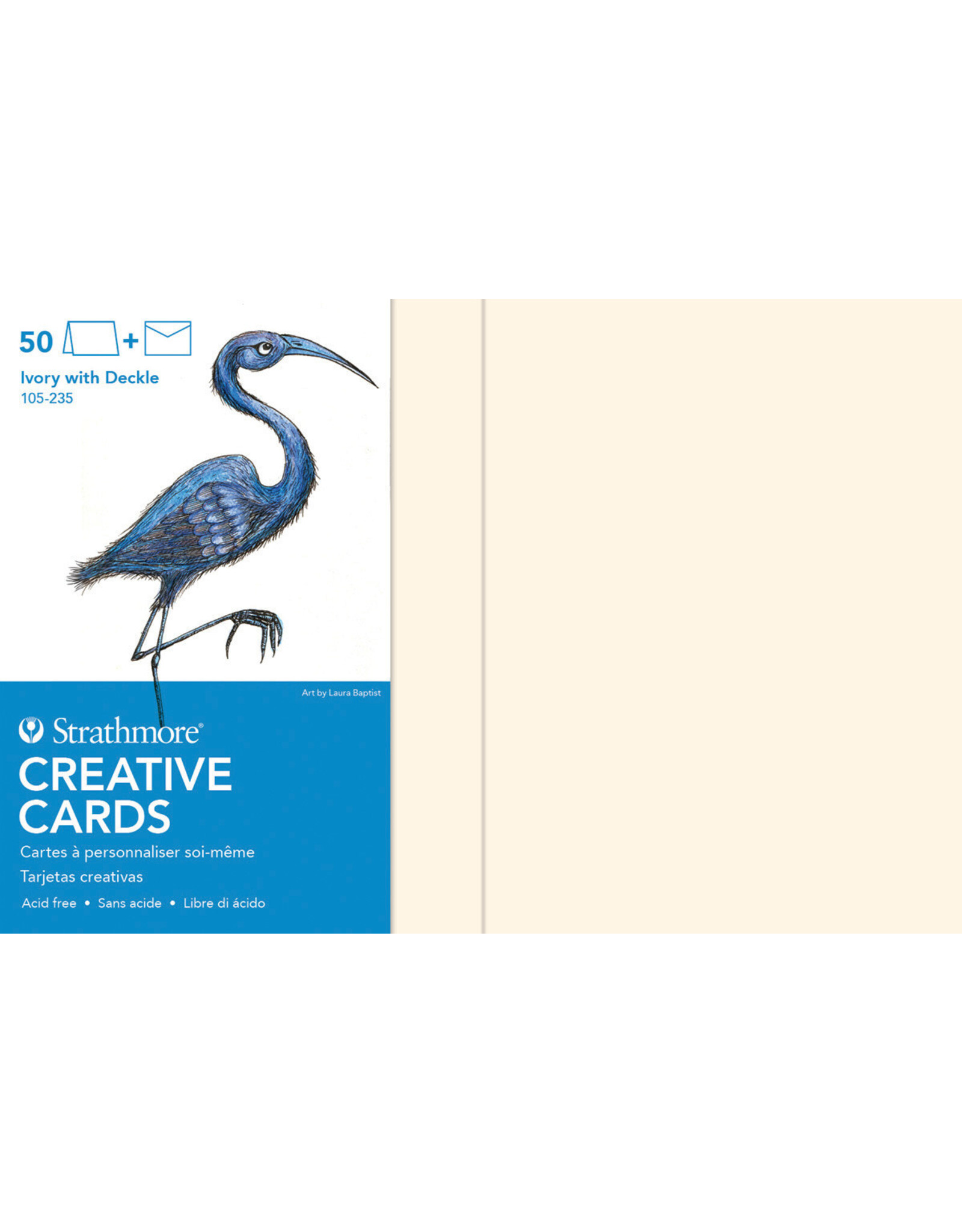 Strathmore Strathmore Creative Cards  Ivory/Deckle 50 Pack
