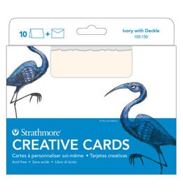 Strathmore Strathmore Creative Cards Full Size Ivory with Deckle  20/Pkg.