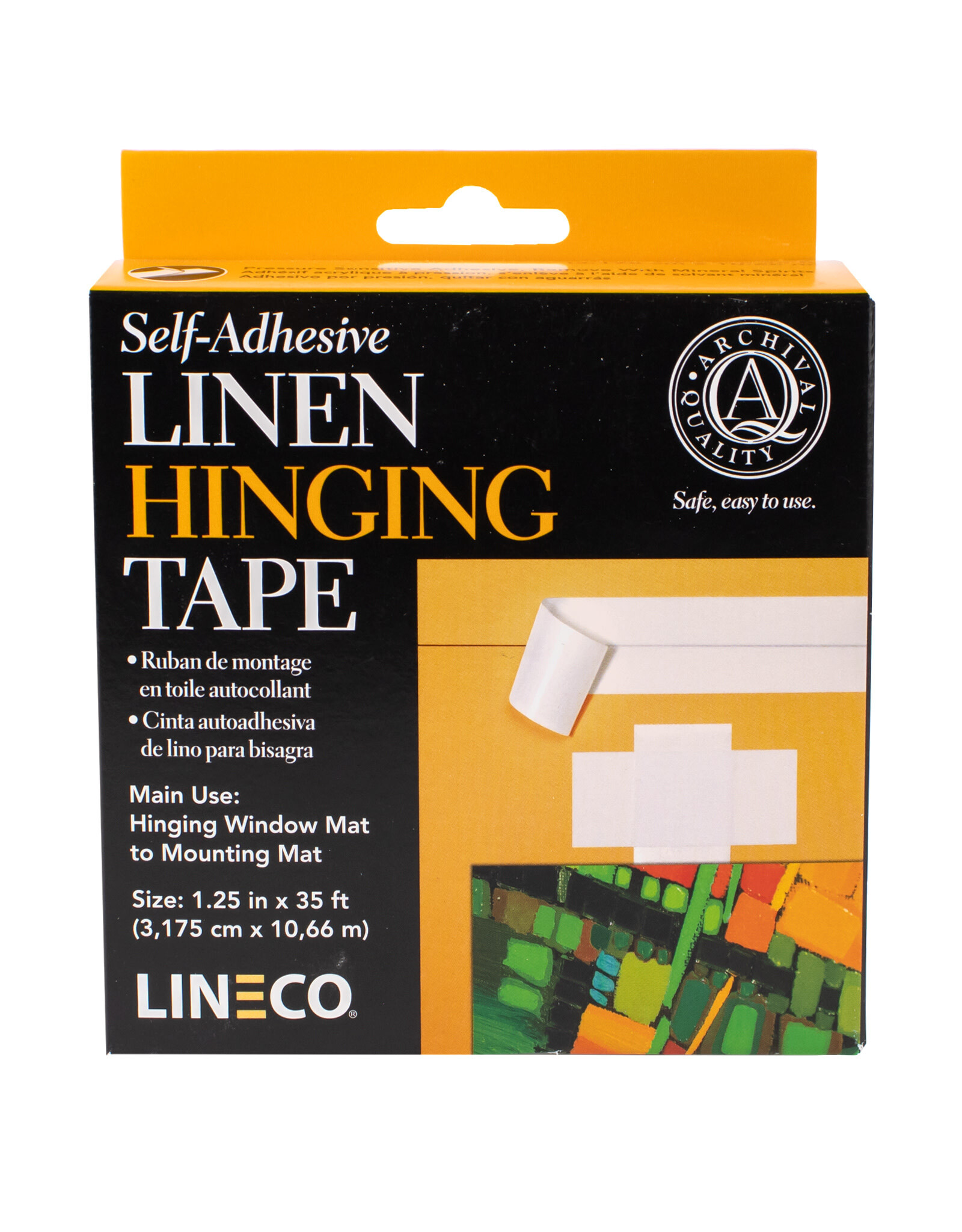 Lineco Lineco Linen Hinging Cloth Tape with Liner, Self-Adhesive, 1¼” x 35'